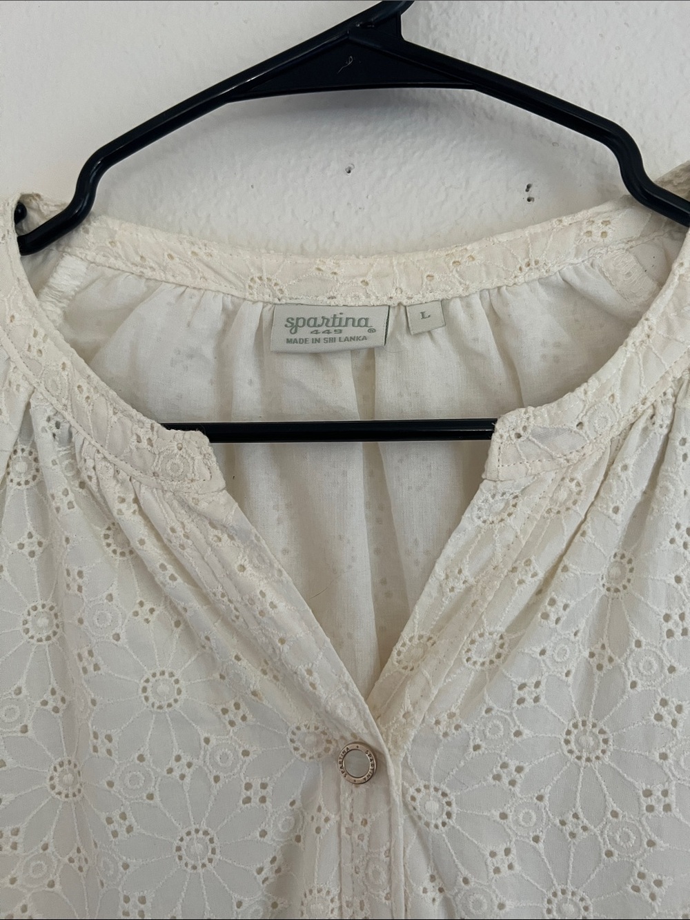 Spartina 449 Cream Eyelet Midi Dress